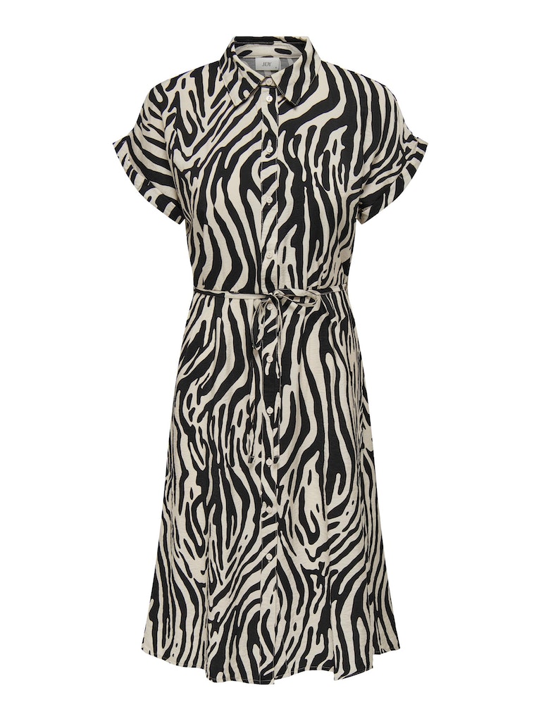 Jdycamille 15286472 S/S Shirt Dress Wvn Tapioca Black Zebra de Jdy