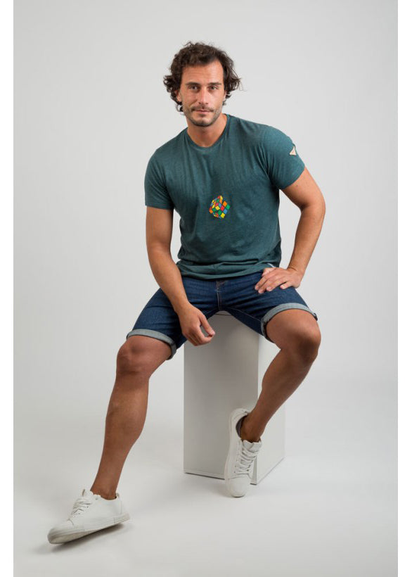 CamisetaPrivata Modelo RUBIK en verde