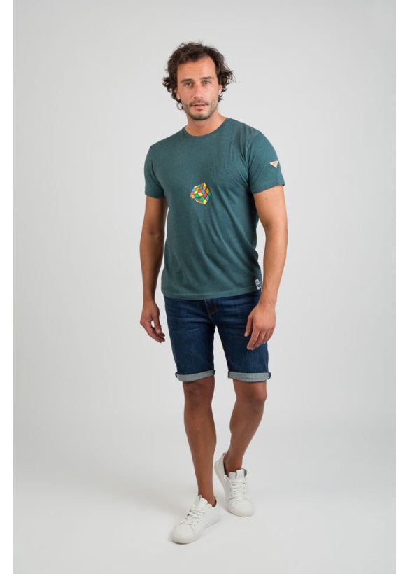 CamisetaPrivata Modelo RUBIK en verde