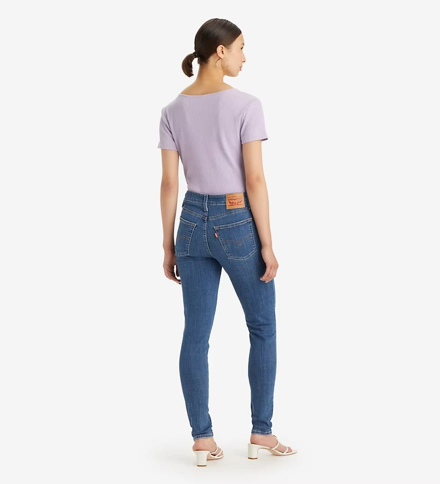 721 HIGH RISE SKINNY LAPIS GEM_LSE Med Indigo - Worn In