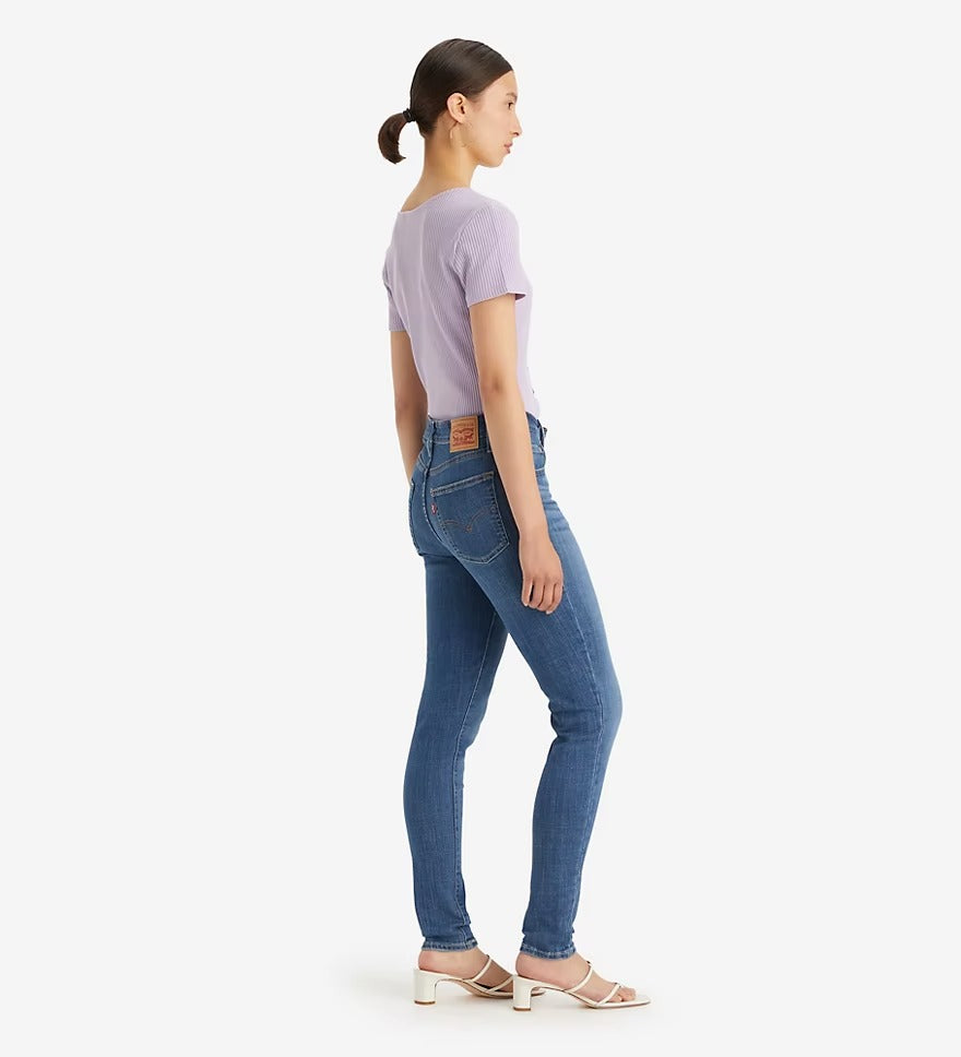 721 HIGH RISE SKINNY LAPIS GEM_LSE Med Indigo - Worn In