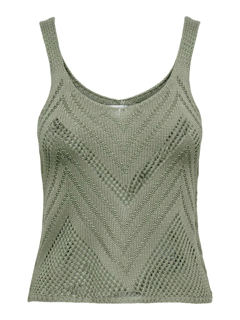 Jdysun Tank Top Knt Noos Deep Lichen Green