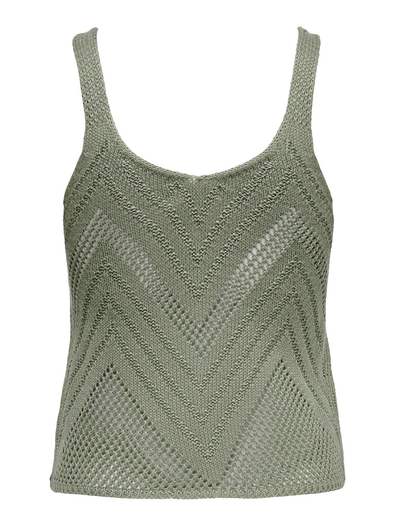 Jdysun Tank Top Knt Noos Deep Lichen Green