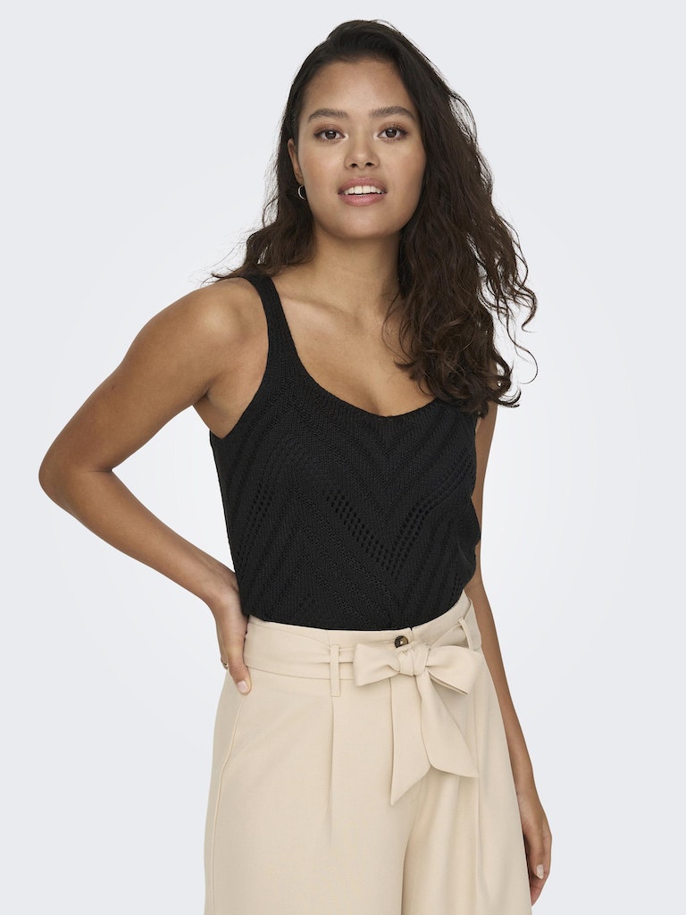 Jdysun Tank Top Knt Noos Black 15226348 de Jdy
