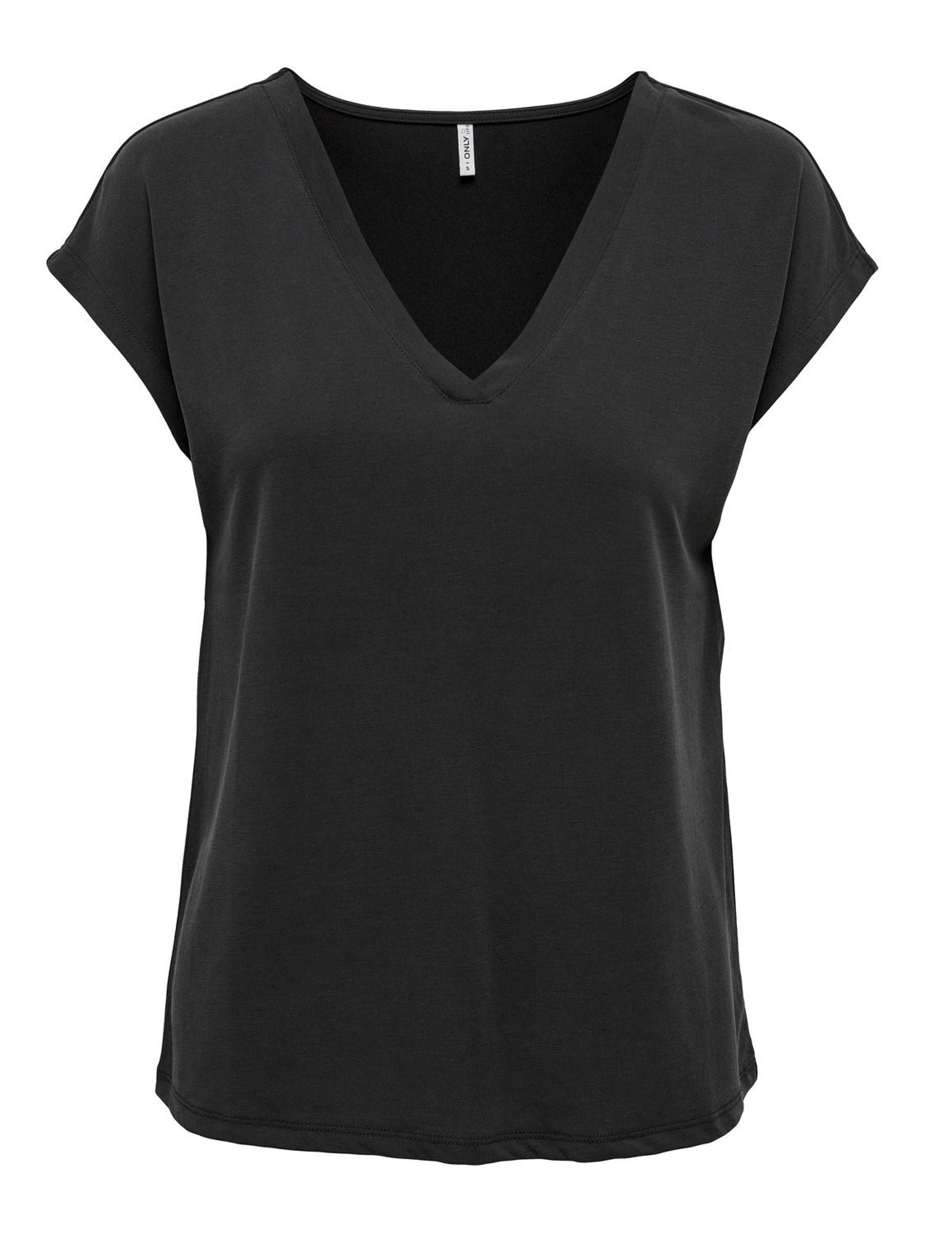 Top ONLY Onlfree Life S/S Mod.V-Neck Top Jrs Noos 15287041 Black