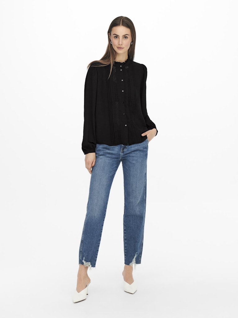 Jdyellis L/S Lace Shirt Wvn Noos Black
