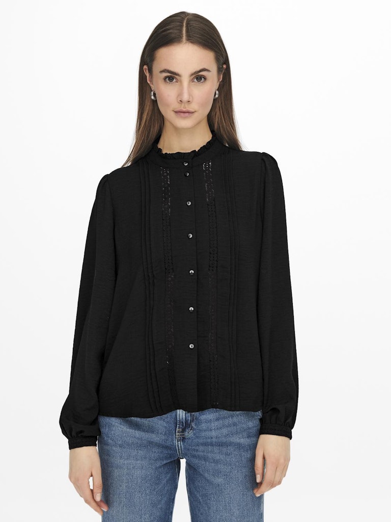Jdyellis L/S Lace Shirt Wvn Noos Black