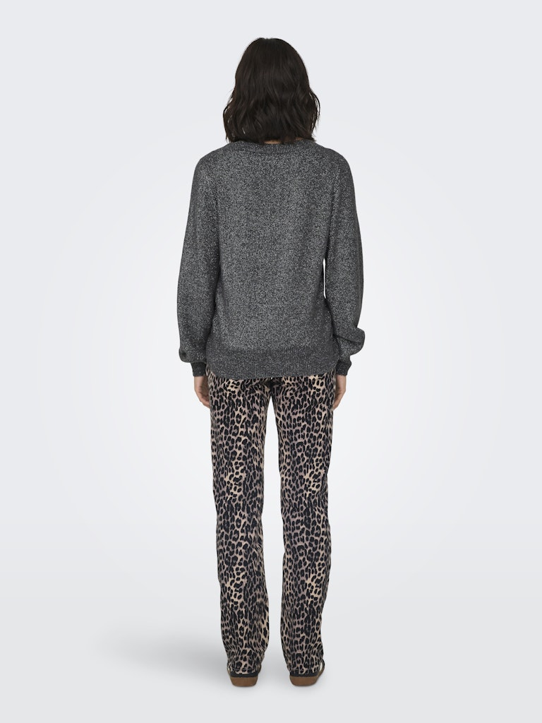 Jdyrue Glitter L/S Boatneck Pullover Knt Dark 15330648 Grey Melange W. Lurex