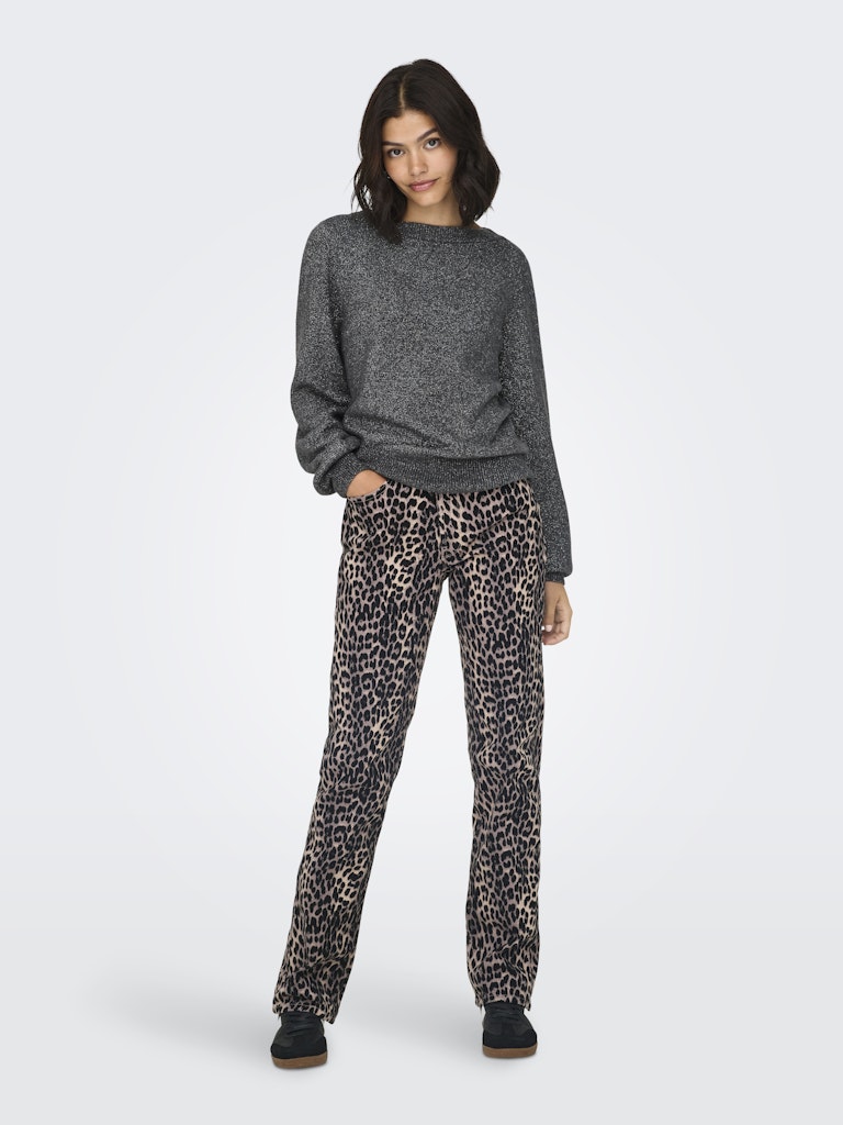 Jdyrue Glitter L/S Boatneck Pullover Knt Dark 15330648 Grey Melange W. Lurex