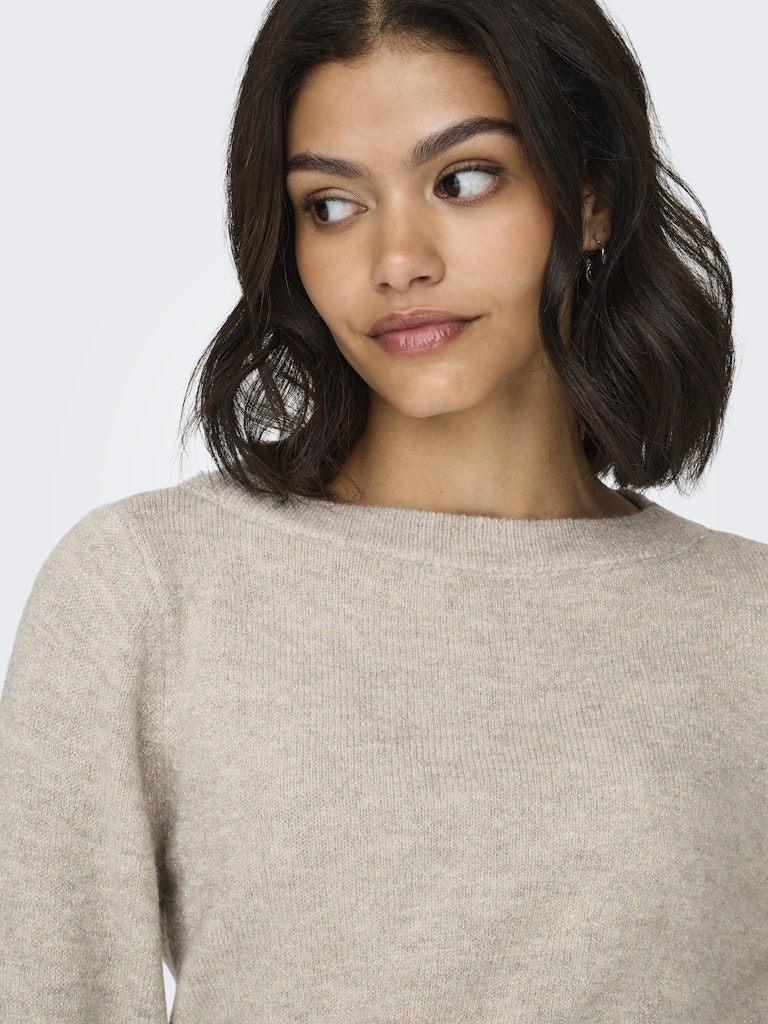 Jdyrue Glitter L/S Boatneck Pullover Knt 15330648 Chateau Gray Melange W. Lurex
