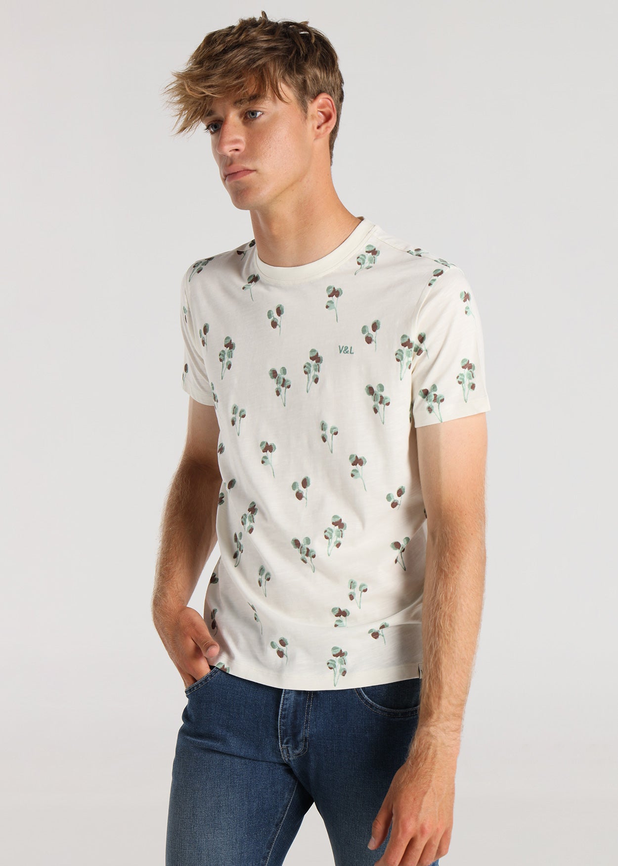 Camiseta Manga Corta Estampada Algodon  Victorio & Lucchino 650307178702