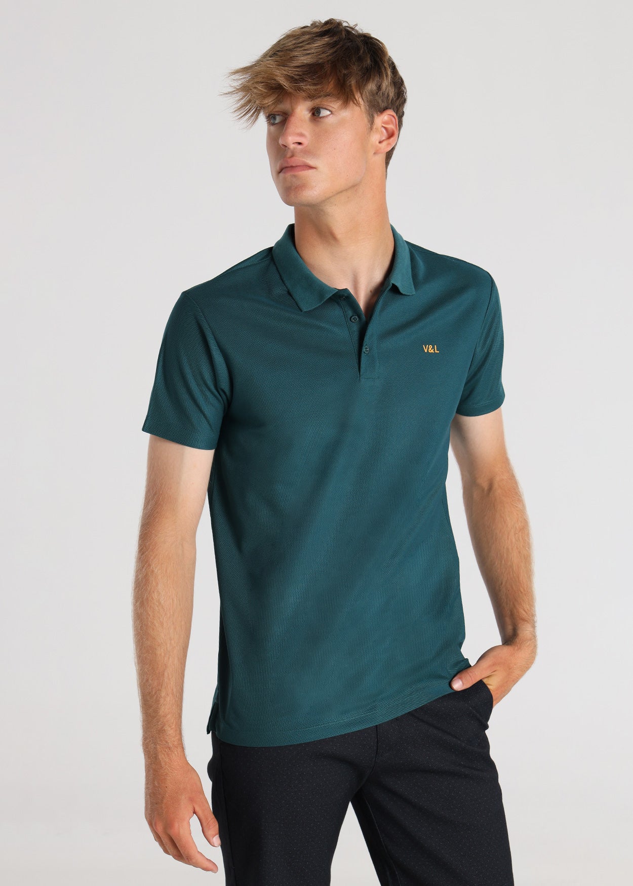 Polo Manga Corta Basico Bordado Logo Victorio & Lucchino 630067030775