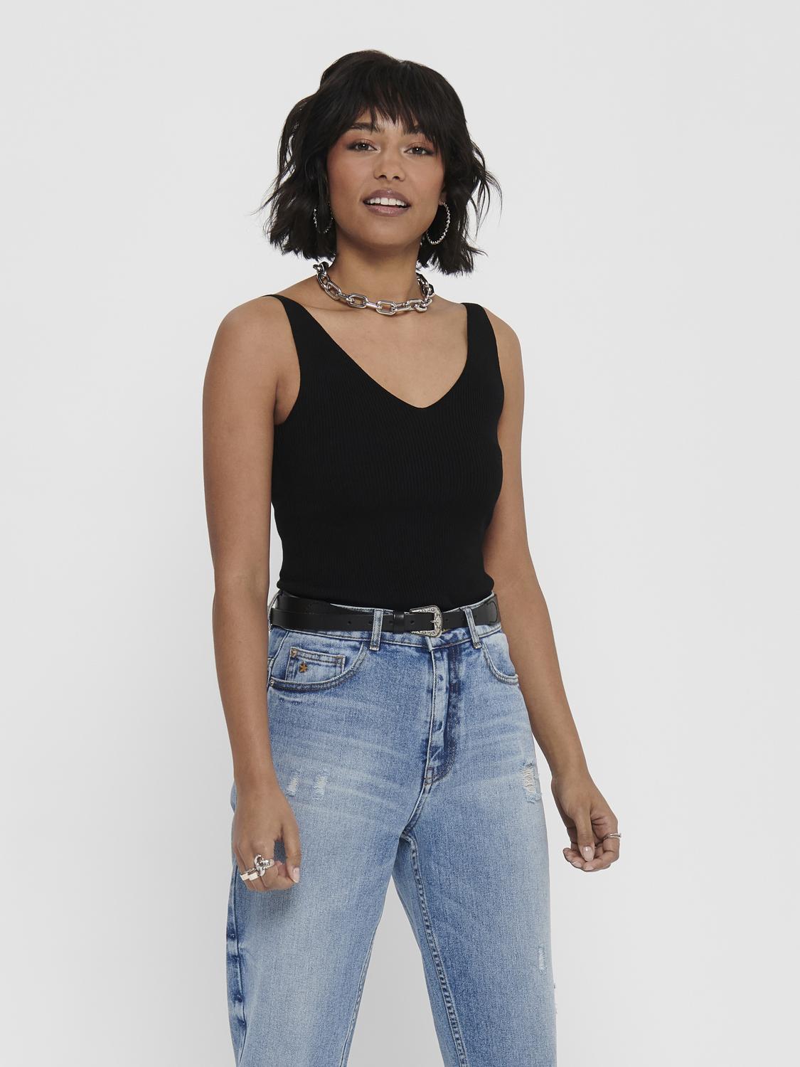 Jdynanna S/L Top Knt Noos 15180497 Black de JDY