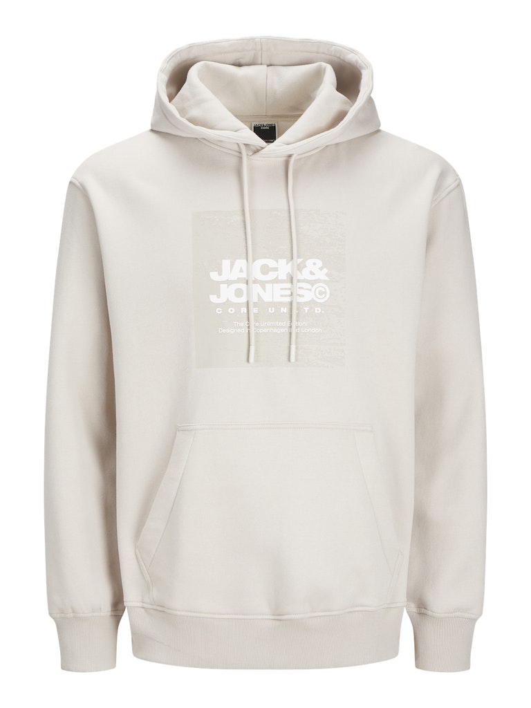Jack & Jones Jcoaero Front Print Sweat Hood Jack & Jones Sweatshirt 12269940Moonbeam