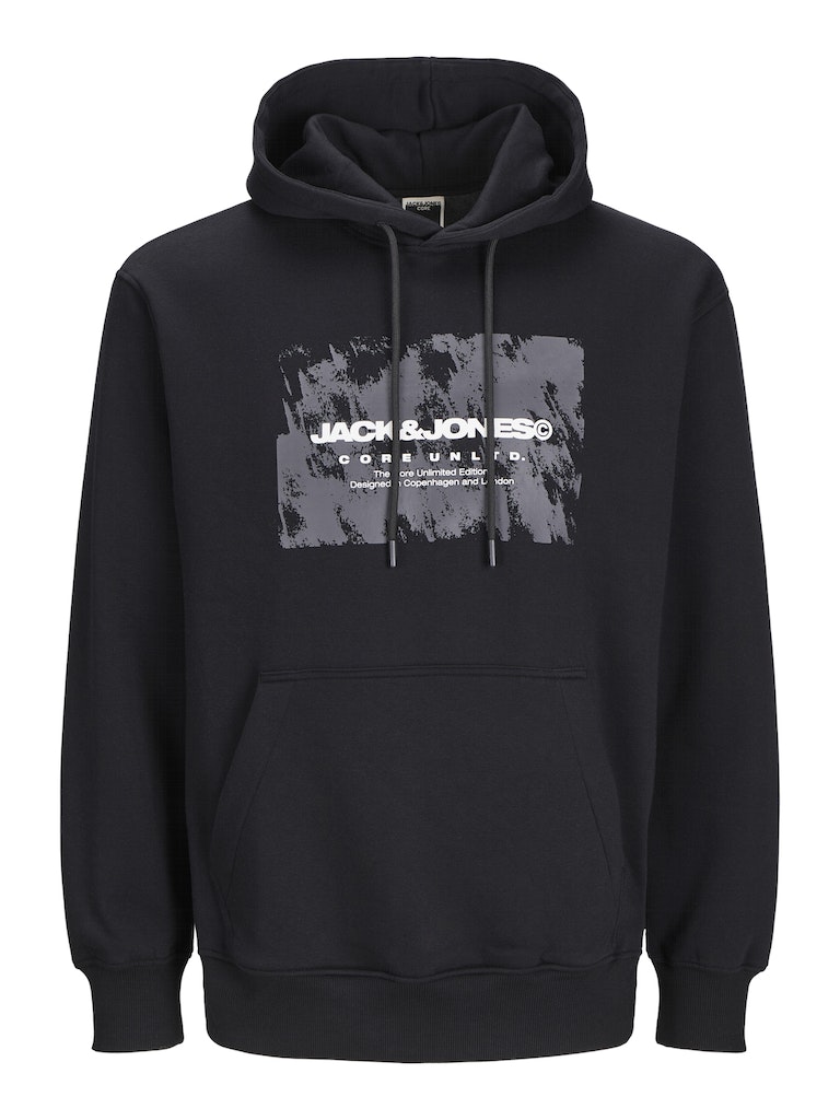 Jack & Jones Jcoaero Front Print Sweat Hood Jack & Jones Sweatshirt 12269940Black