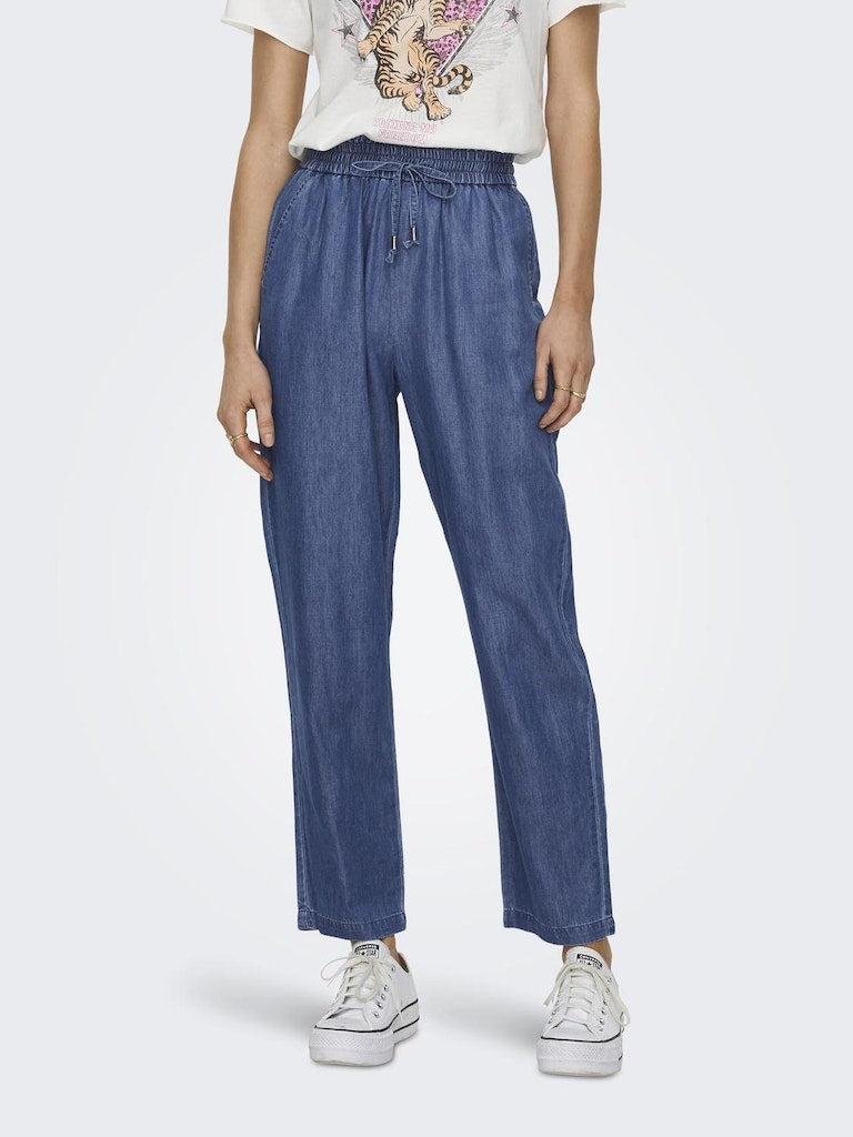 Onlbea Life Hw Elastic String Dnm Bj Medium Blue Denim 15254398 de Only