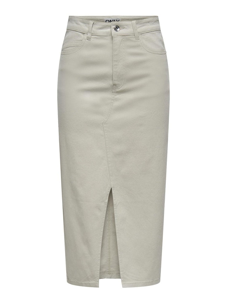 Onllola Hw Long Slit Skirt Cc Pnt Silver Lining 15318146 de Only