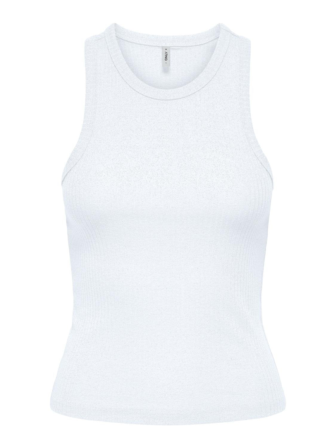 Top ONLY Onlidol Life S/L Glitter Top Jrs 15325975 Bright White
