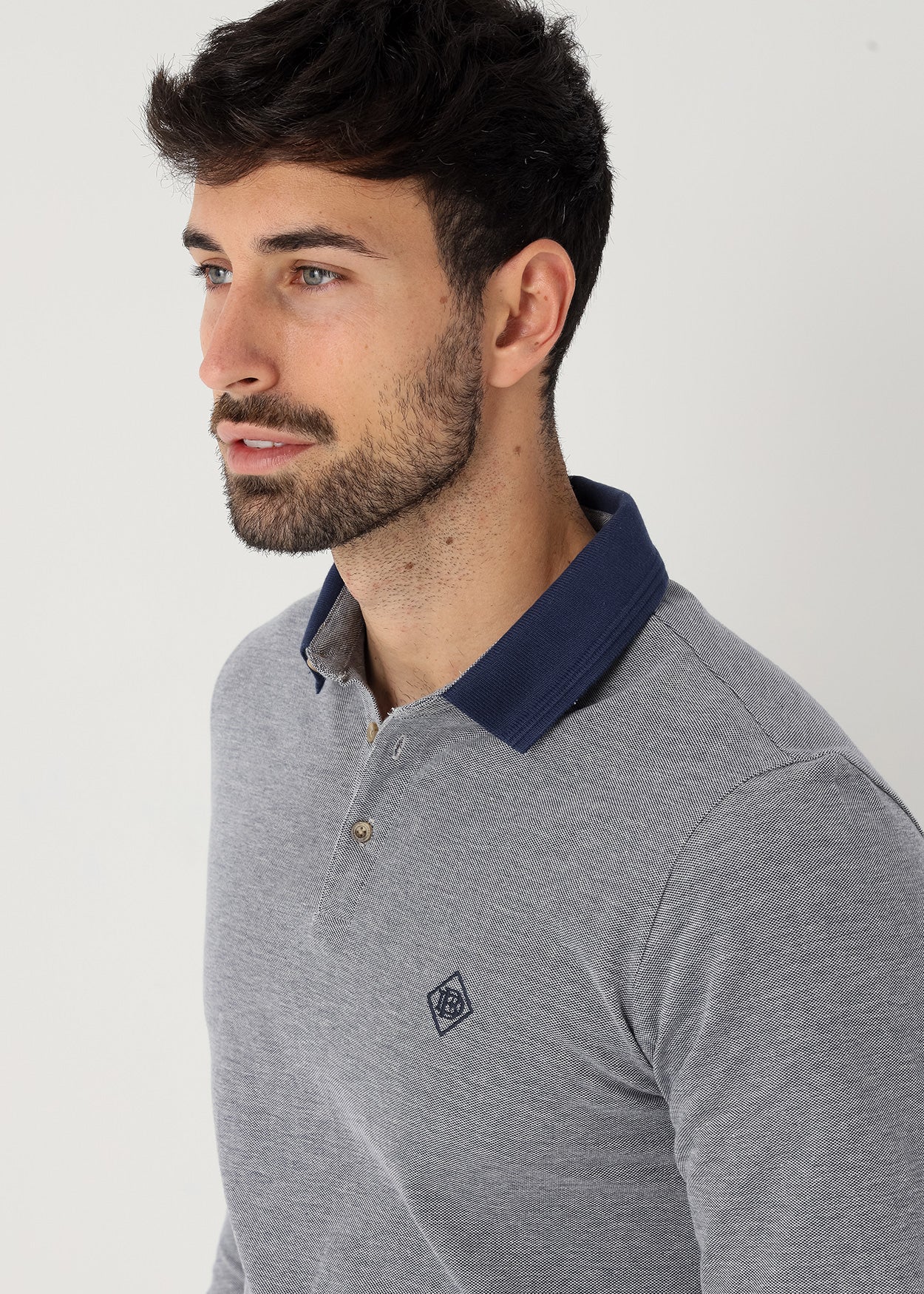 Polo Manga Larga Inject  Pique  Bendorff 830895443269