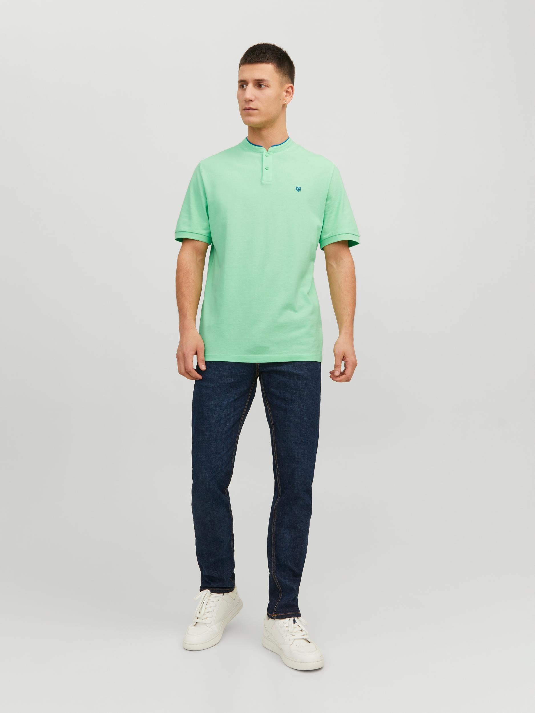 Jprblasainz Ss Mao Polo Green Ash - dvjeans