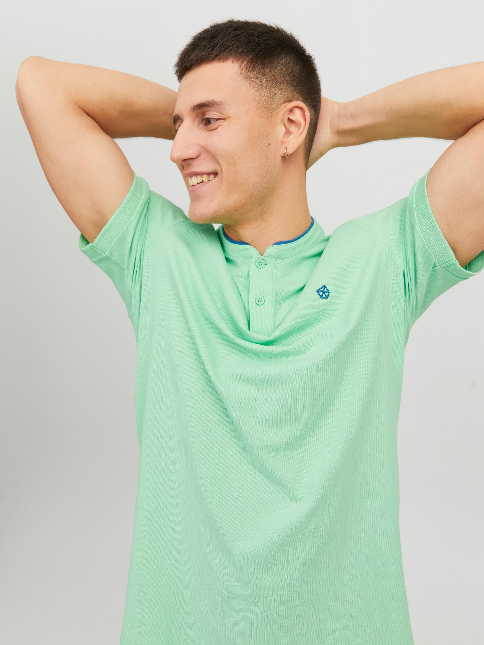Jprblasainz Ss Mao Polo Green Ash - dvjeans