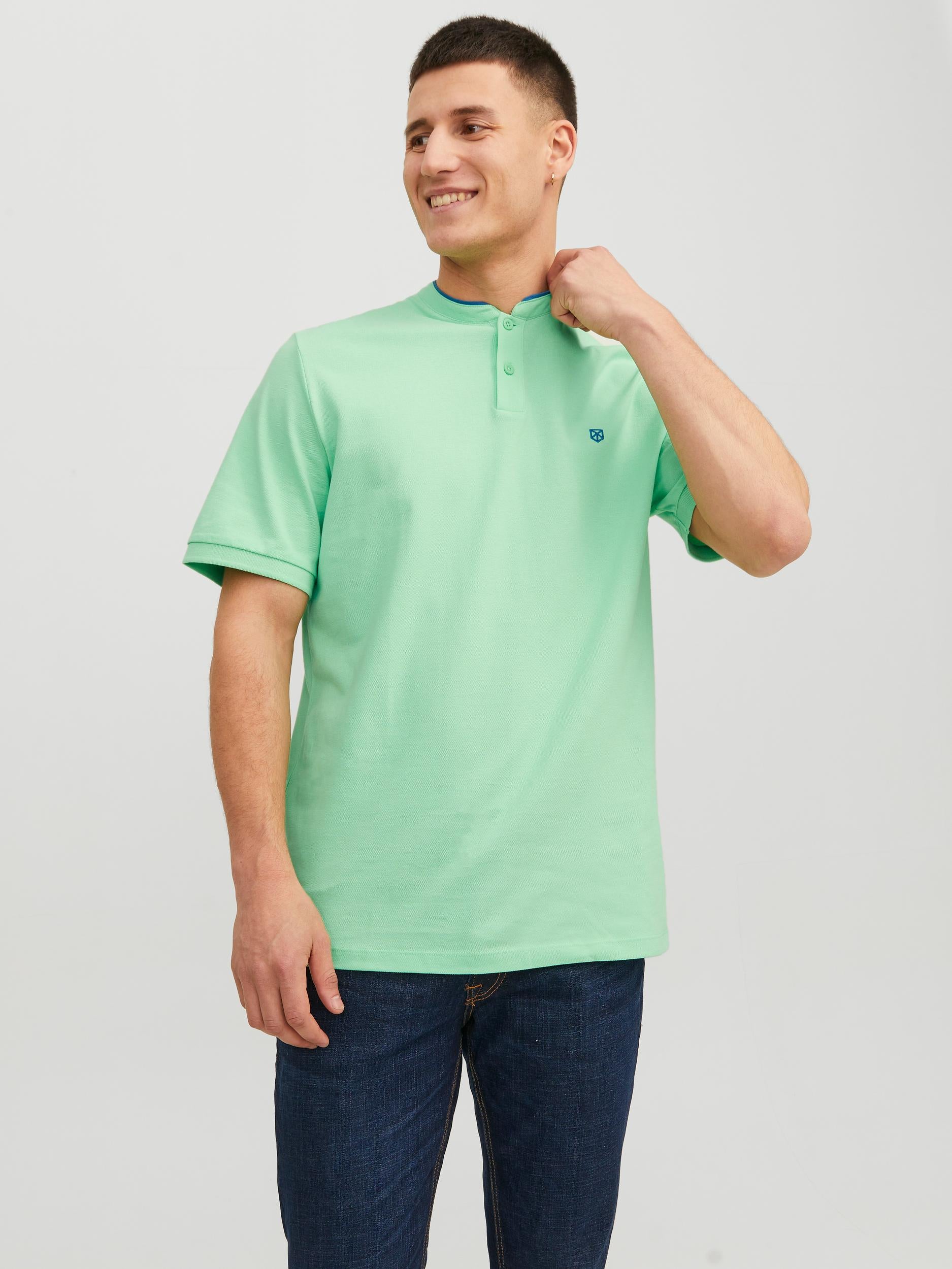 Jprblasainz Ss Mao Polo Green Ash - dvjeans