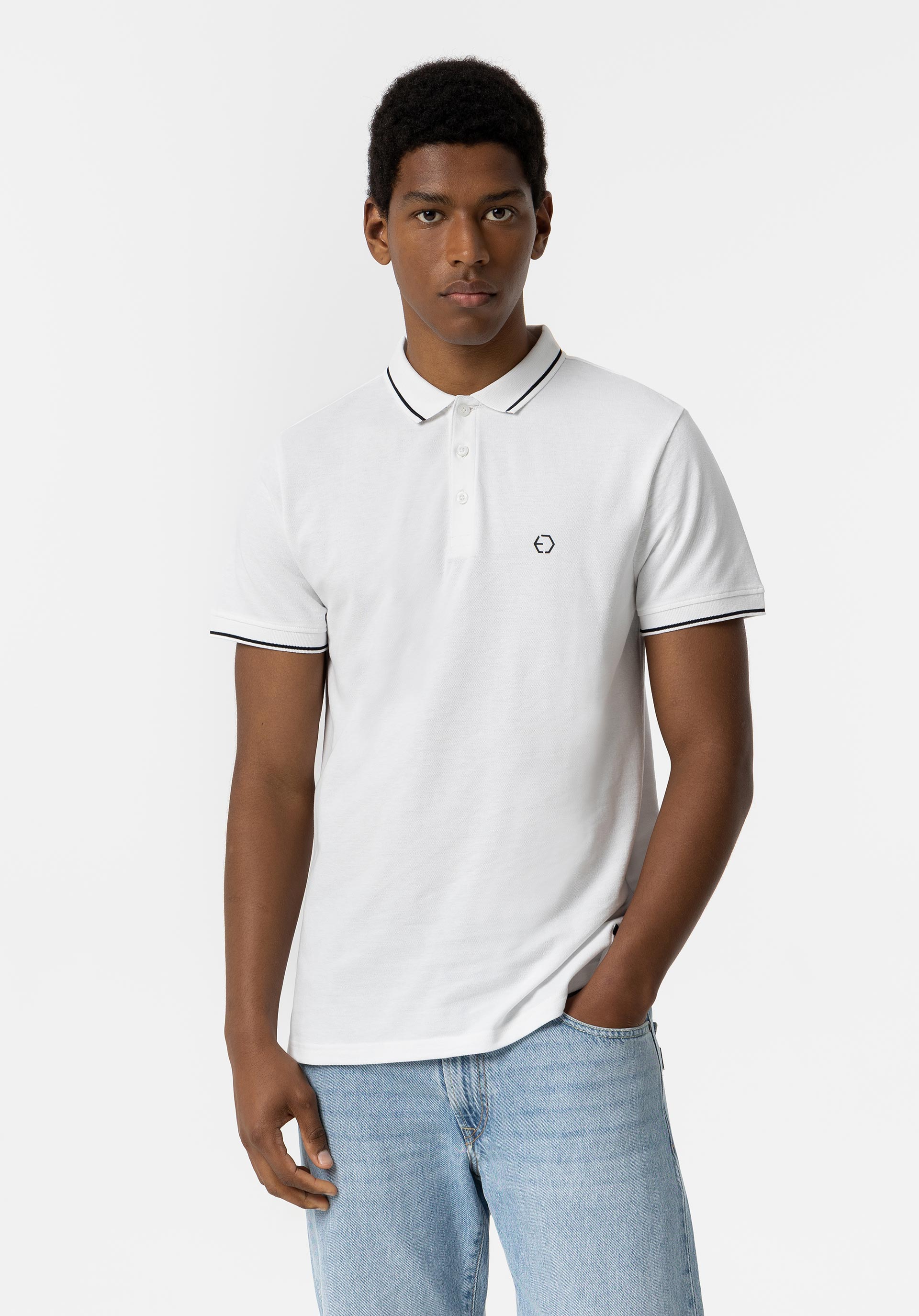 Polo Jeremy modelo 10054684 001 de Tiffosi Blanco