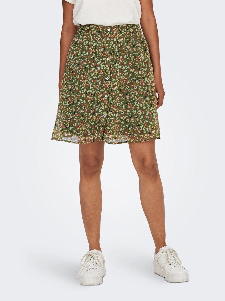 Falda Only 15301414 Onladele Life Button Skirt PtmWinter Moss Eco animal
