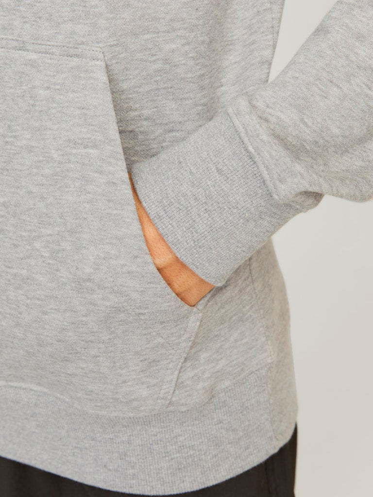 Jack & Jones Jcooutdoor Logo Sweat Hood Sn 12261670 Light Grey Melange