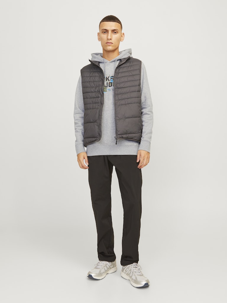 Jack & Jones Jcooutdoor Logo Sweat Hood Sn 12261670 Light Grey Melange