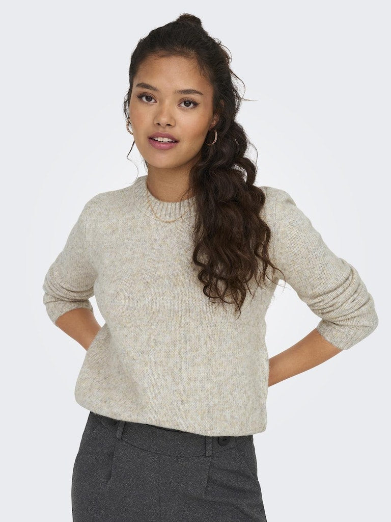 JDY Jdysilja L/S O-Neck Pullover Knt 15277866 Oatmeal Melange