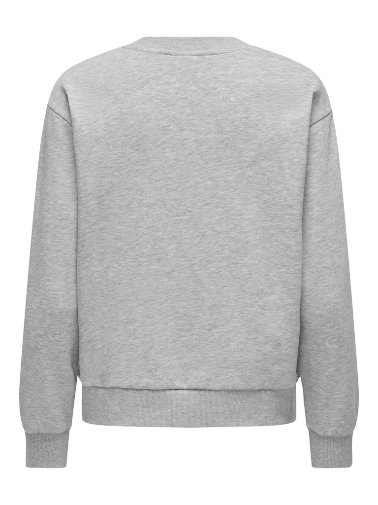 JDY Jdyparis L/S Emb Sweat Jrs 15221015 Light Grey Melange Soho Emb