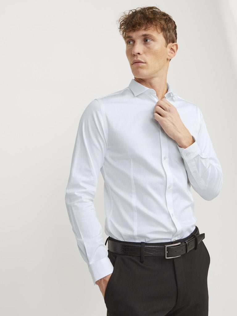 Jjparma Shirt Ls Noos 12097662White Jack & Jones