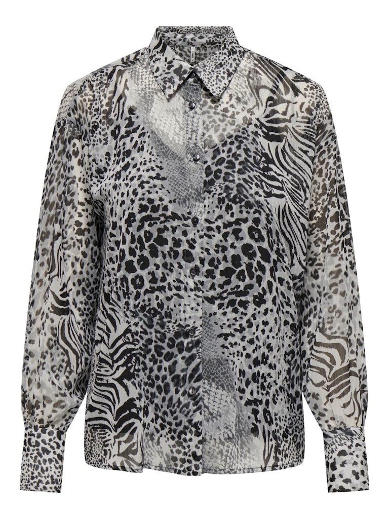 Only Onlria Life L/S Shirt Ptm 15329222 Gray Violet Ranch Animal