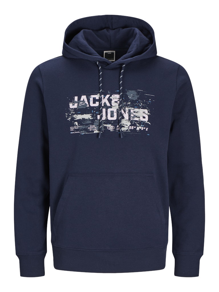 Jack & Jones Jcooutdoor Logo Sweat Hood Sn 12261670 Navy Blazer