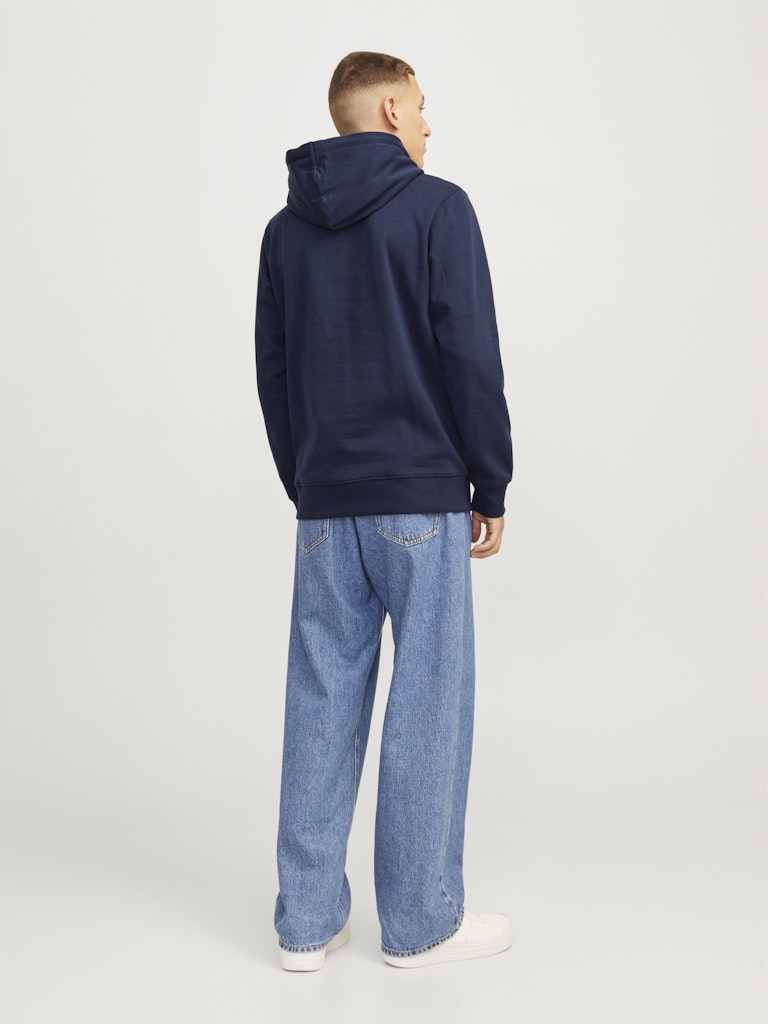 Jack & Jones Jcooutdoor Logo Sweat Hood Sn 12261670 Navy Blazer