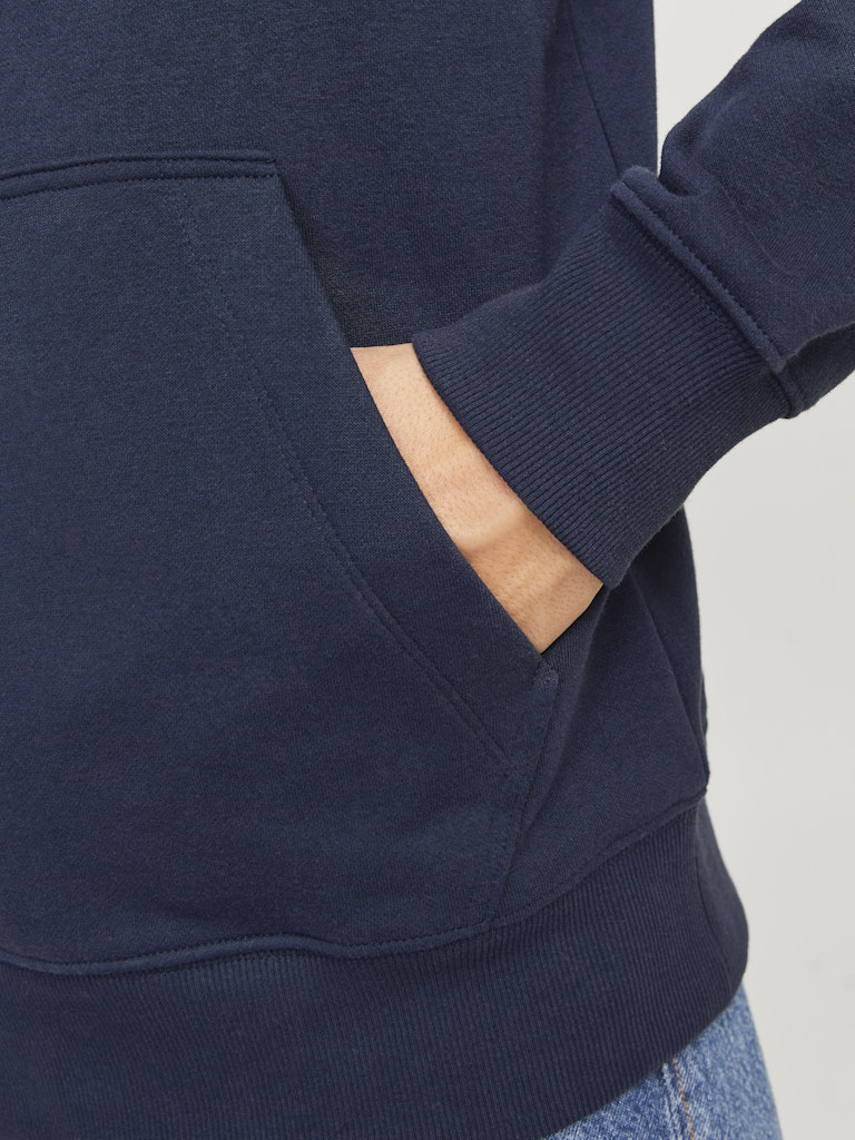 Jack & Jones Jcooutdoor Logo Sweat Hood Sn 12261670 Navy Blazer