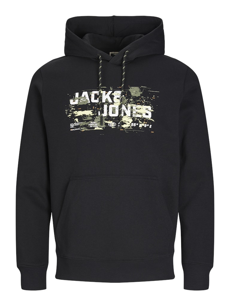 Jack & Jones Jcooutdoor Logo Sweat Hood Sn 12261670 Black