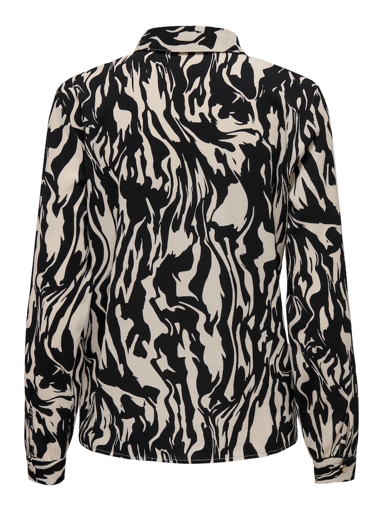 Jdybrooke L/S  Shirt Wvn NoosCloud Dancer BLACK ABST. ANIMAL