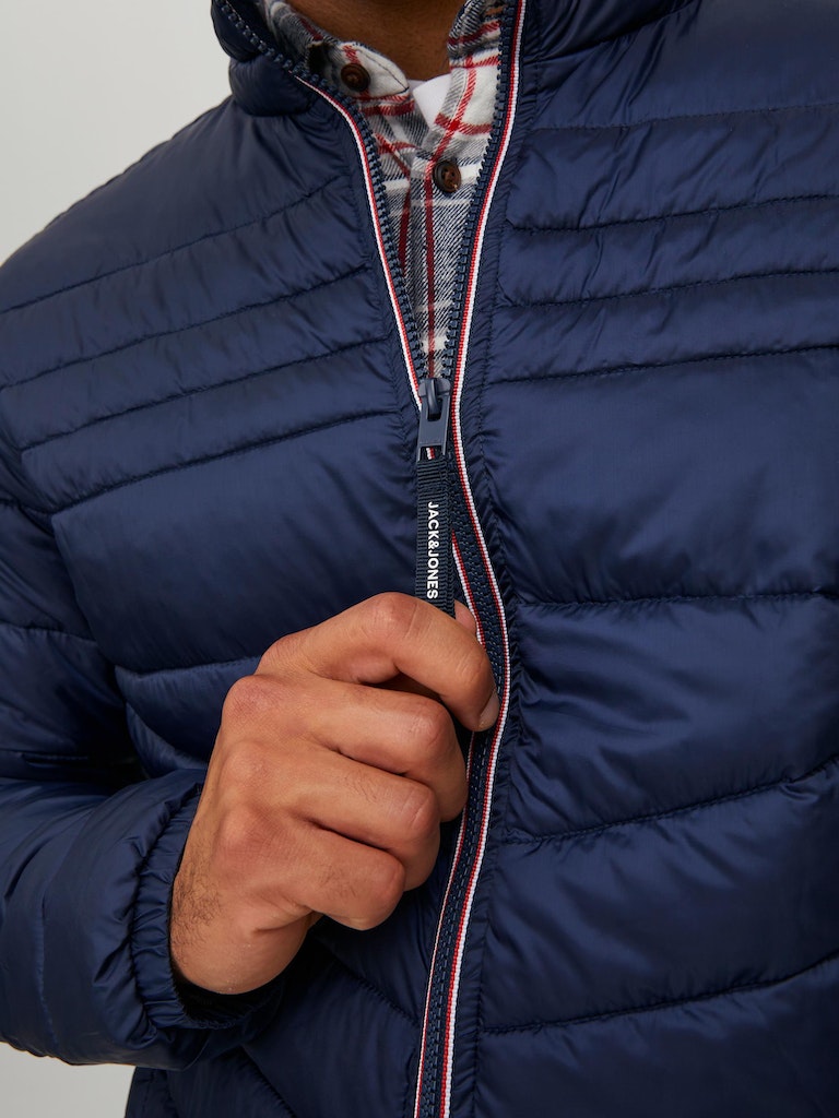 Jjehero Puffer Collar NoosNavy Blazer CONTRAST ZIP