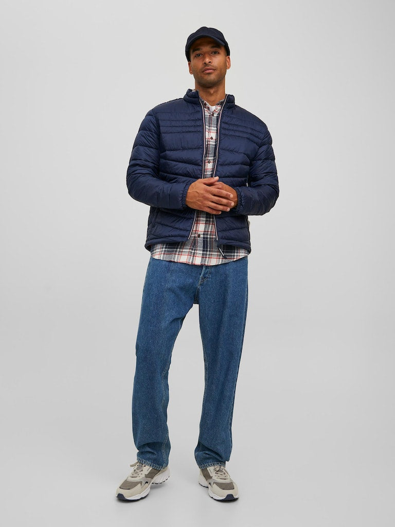 Jjehero Puffer Collar NoosNavy Blazer CONTRAST ZIP