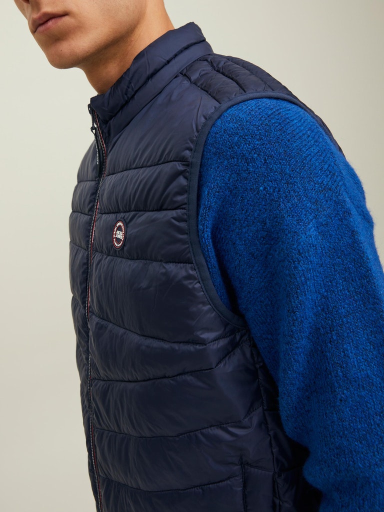 Jjehero Bodywarmer Collar NoosNavy Blazer CONTRAST ZIP