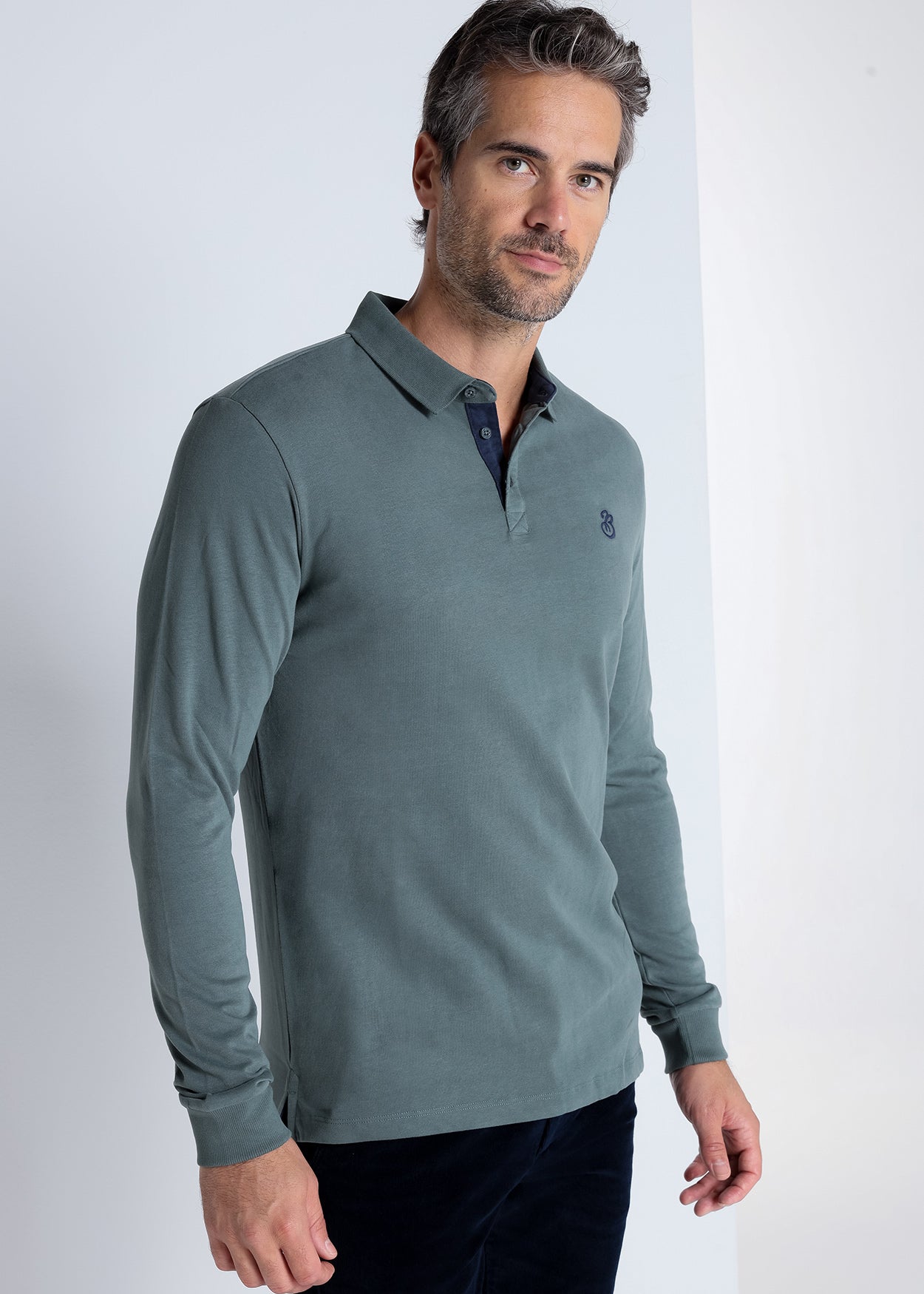 Polo Manga Larga Peach Finish 279