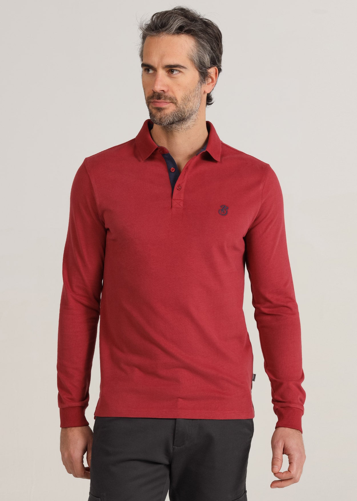 Polo Manga Larga Peach Finish 248