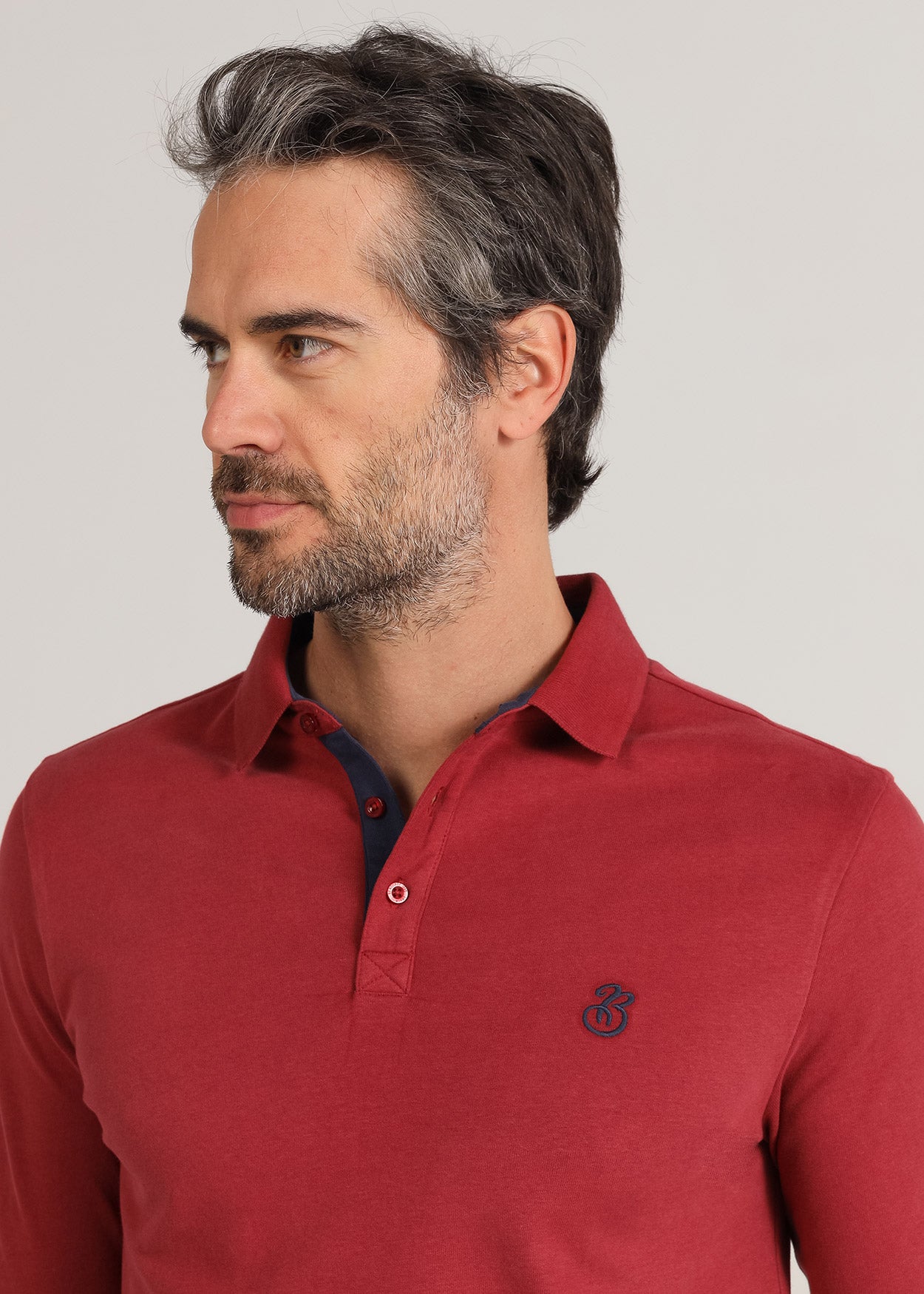 Polo Manga Larga Peach Finish 248