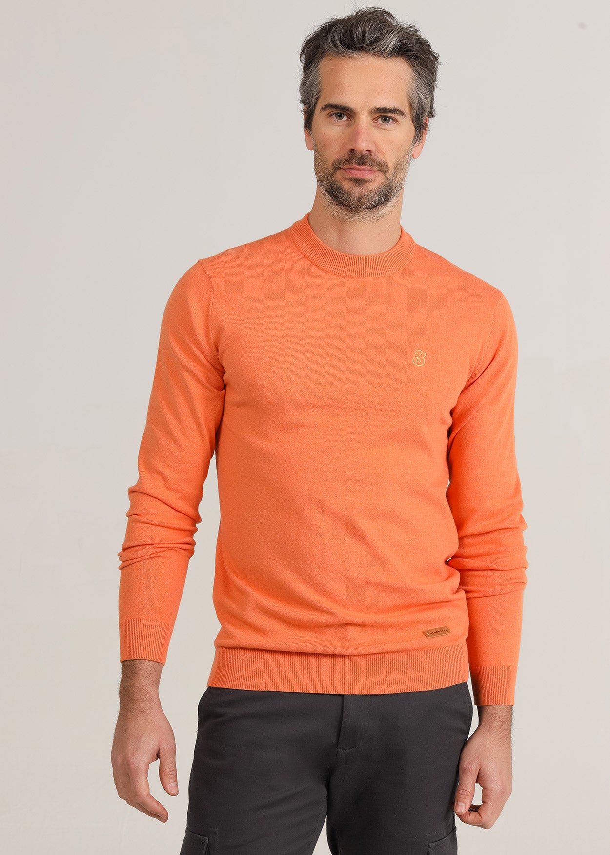 Jersey Cuello Caja  Mock Neck Mezcla Basic Logo 216