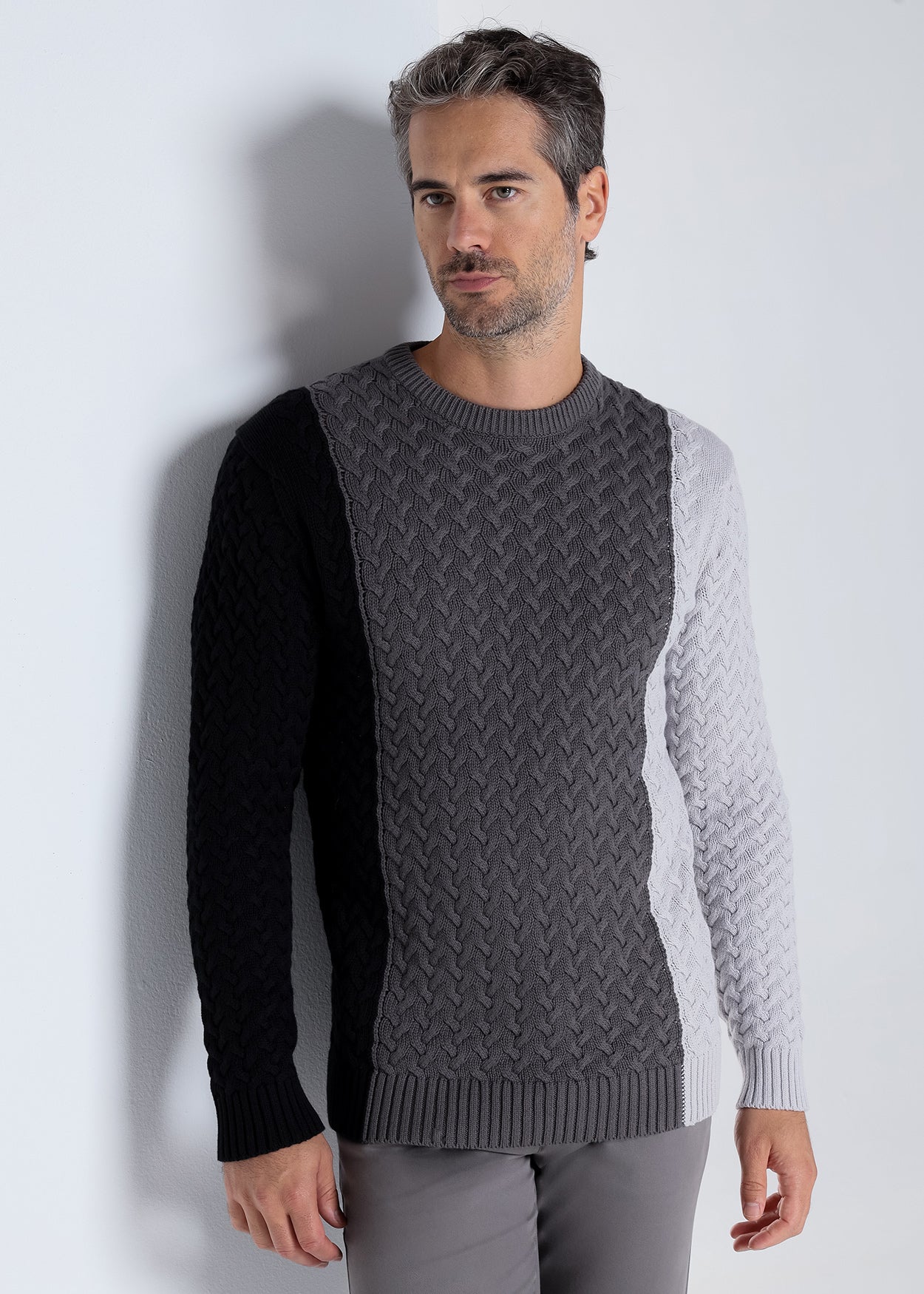 Jersey Cuello Caja Punto Textura Cuerda Multicolor 299
