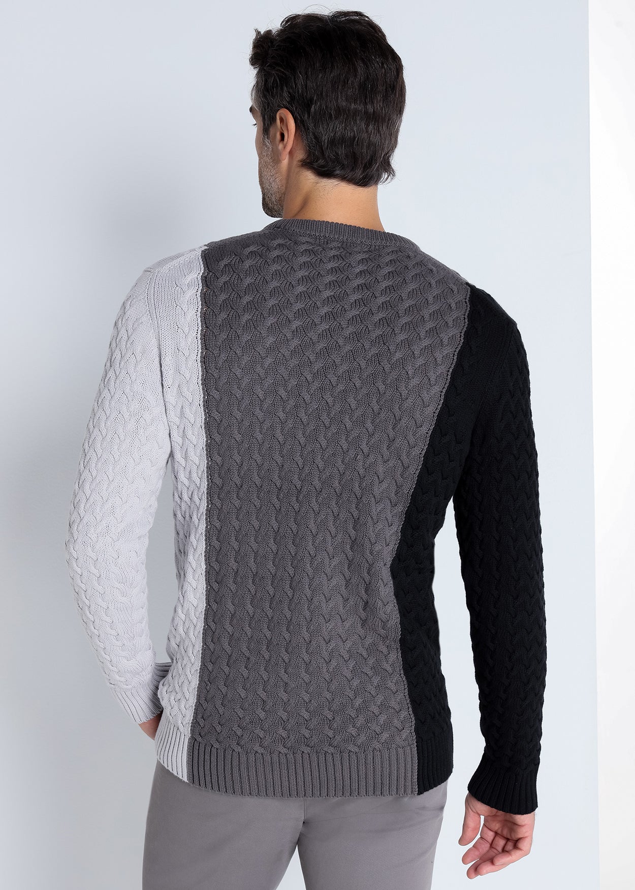 Jersey Cuello Caja Punto Textura Cuerda Multicolor 299