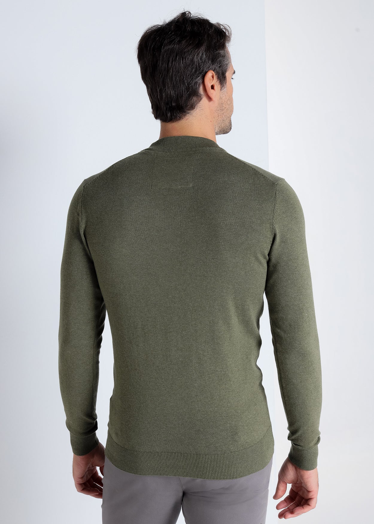 Jersey Cuello Caja  Mock Neck Mezcla Basic Logo 279