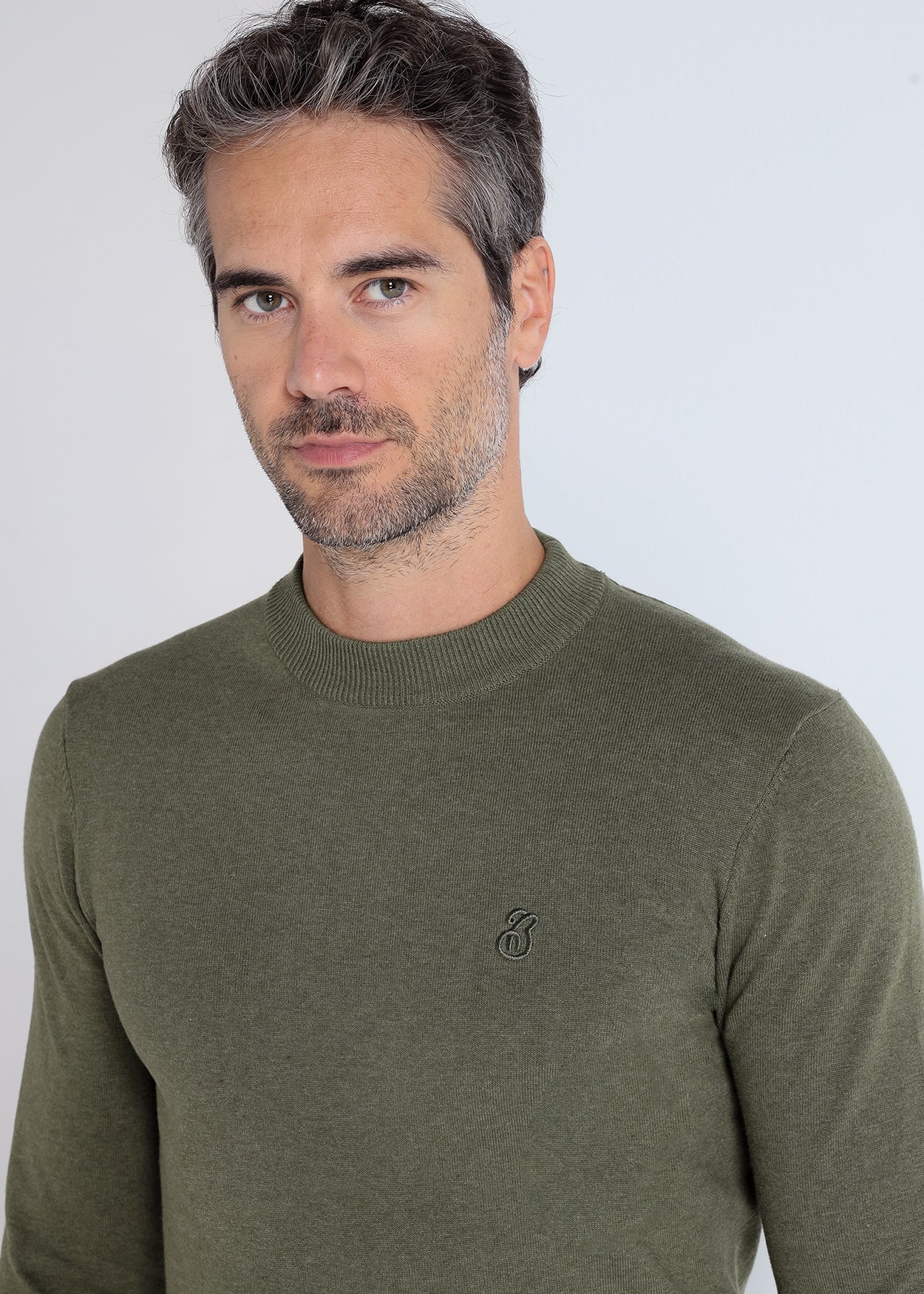 Jersey Cuello Caja  Mock Neck Mezcla Basic Logo 279
